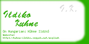 ildiko kuhne business card